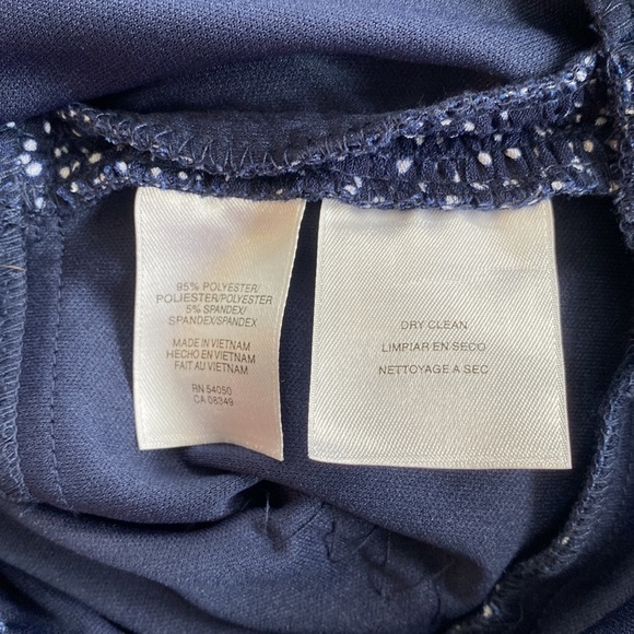 EUC EVAN PICONE DRESS RACERBACK POLKA DOT NAVY WHITE - Picture 6 of 10